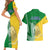 Hometown Saint Vincent and the Grenadines Couples Matching Short Sleeve Bodycon Dress and Hawaiian Shirt Flag and Map - Wonder Print Shop