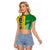 Hometown Saint Vincent and the Grenadines Raglan Cropped T Shirt Flag and Map - Wonder Print Shop