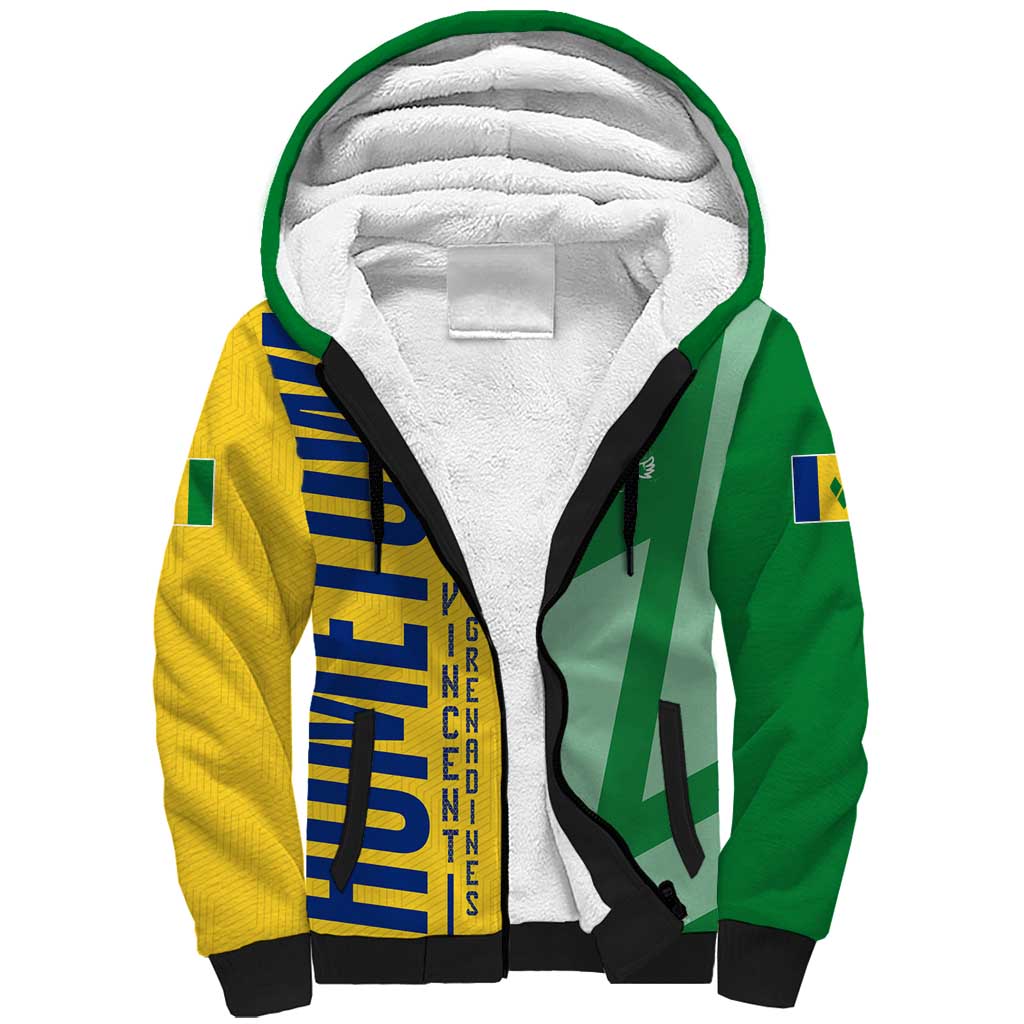 Hometown Saint Vincent and the Grenadines Sherpa Hoodie Flag and Map