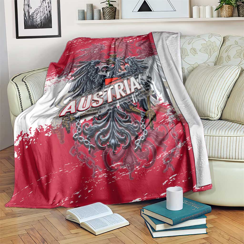 Coat Of Arms Austria Blanket Grunge Style