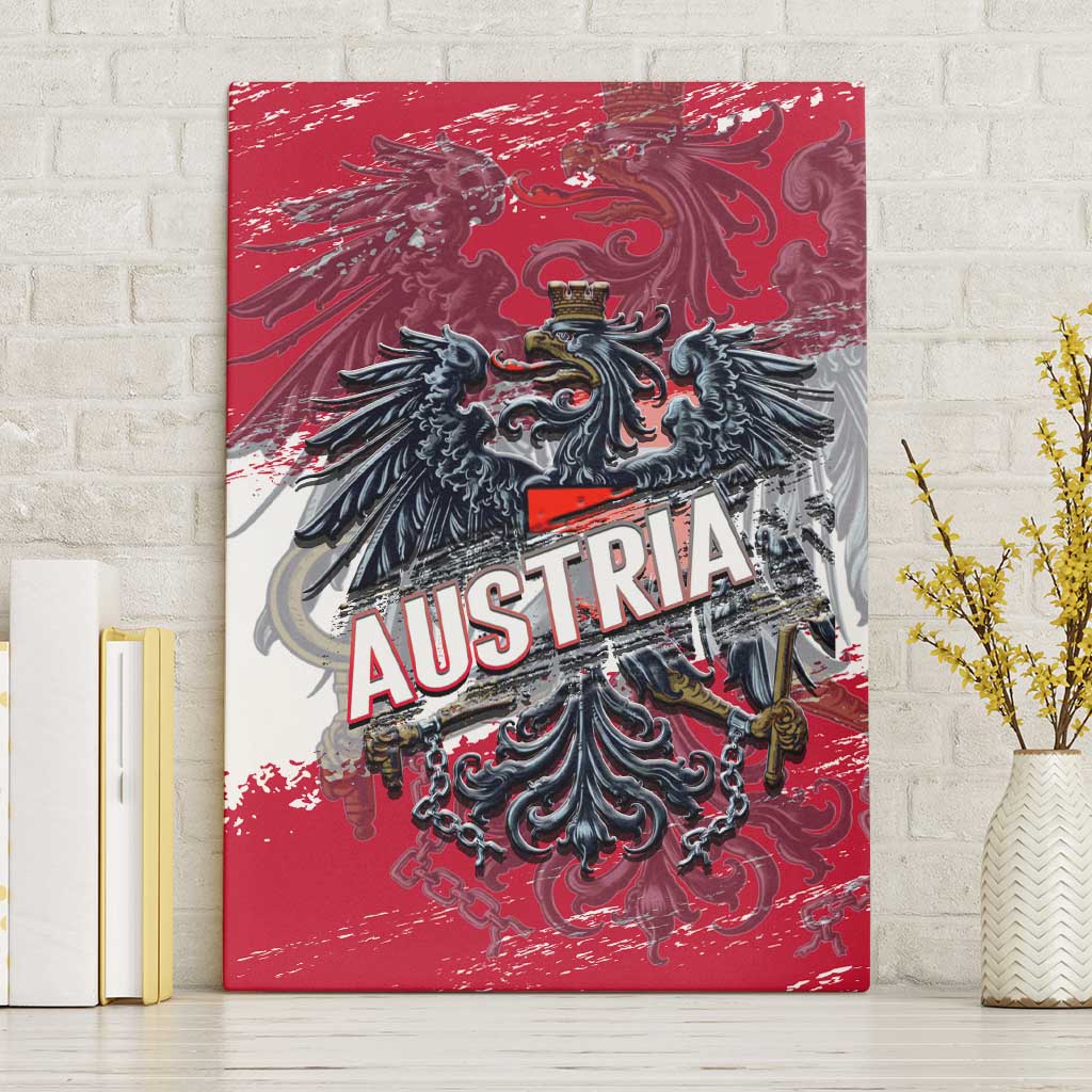 Coat Of Arms Austria Canvas Wall Art Grunge Style - Wonder Print Shop