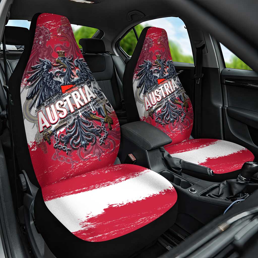 Coat Of Arms Austria Car Seat Cover Grunge Style - Wonder Print Shop