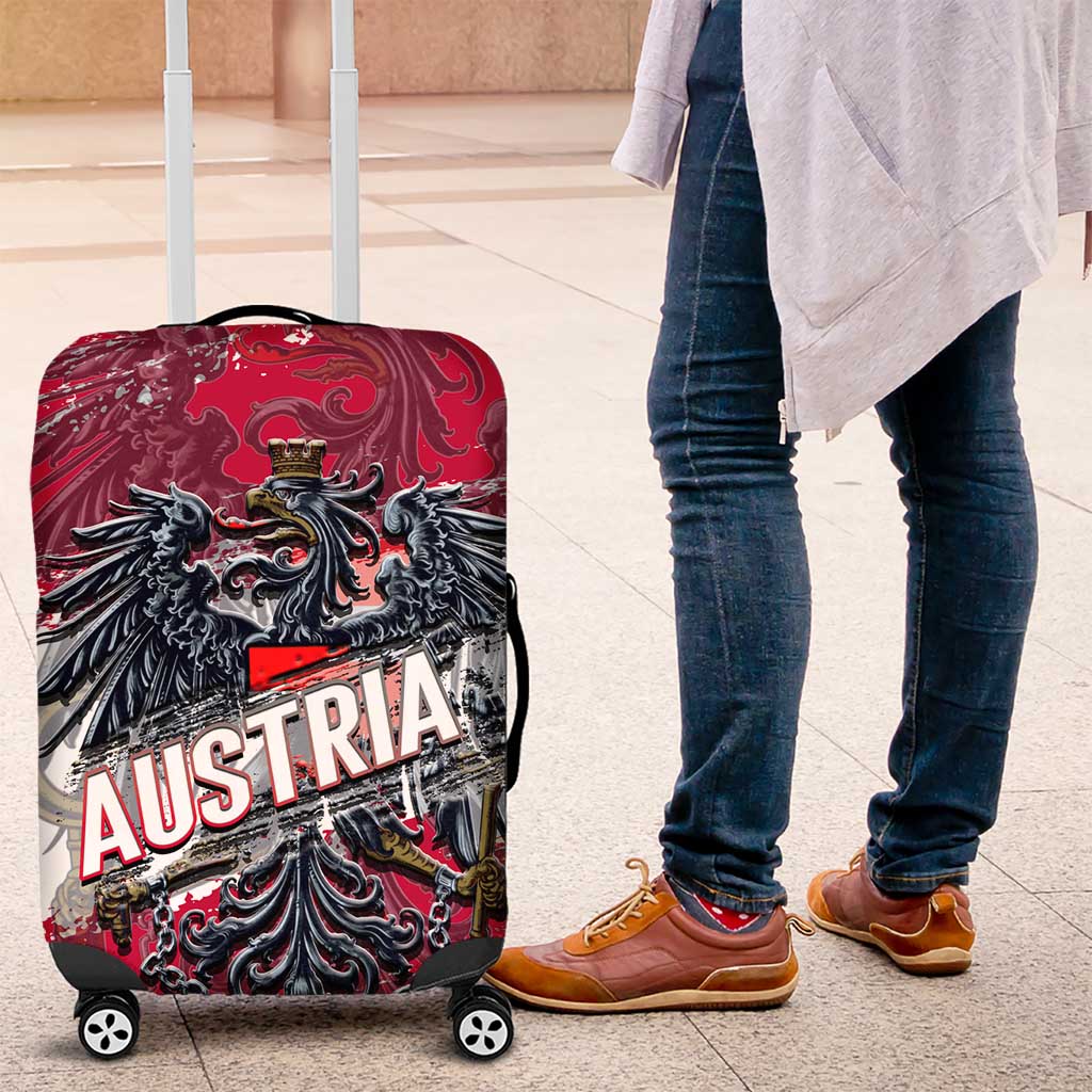 Coat Of Arms Austria Luggage Cover Grunge Style - Wonder Print Shop