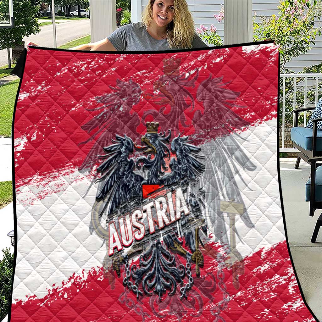 Coat Of Arms Austria Quilt Grunge Style - Wonder Print Shop