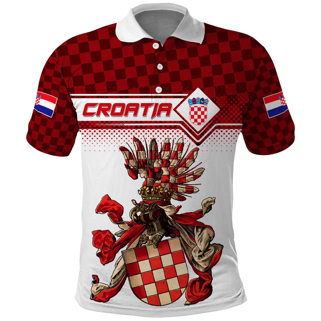 Personalized Croatia Polo Shirt Vintage Coat Of Arms