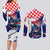 Personalized Croatian Knights Couples Matching Long Sleeve Bodycon Dress and Long Sleeve Button Shirt Hrvatska Coat Of Arms