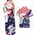 Personalized Croatian Knights Couples Matching Off Shoulder Maxi Dress and Hawaiian Shirt Hrvatska Coat Of Arms