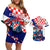 Personalized Croatian Knights Couples Matching Off Shoulder Short Dress and Hawaiian Shirt Hrvatska Coat Of Arms