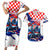 Personalized Croatian Knights Couples Matching Short Sleeve Bodycon Dress and Hawaiian Shirt Hrvatska Coat Of Arms