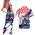 Personalized Croatian Knights Couples Matching Short Sleeve Bodycon Dress and Hawaiian Shirt Hrvatska Coat Of Arms