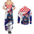 Personalized Croatian Knights Couples Matching Summer Maxi Dress and Long Sleeve Button Shirt Hrvatska Coat Of Arms