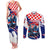 Personalized Croatian Knights Couples Matching Tank Maxi Dress and Long Sleeve Button Shirt Hrvatska Coat Of Arms