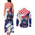 Personalized Croatian Knights Couples Matching Tank Maxi Dress and Long Sleeve Button Shirt Hrvatska Coat Of Arms