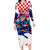 Personalized Croatian Knights Family Matching Long Sleeve Bodycon Dress and Hawaiian Shirt Hrvatska Coat Of Arms