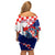 Personalized Croatian Knights Family Matching Off Shoulder Short Dress and Hawaiian Shirt Hrvatska Coat Of Arms