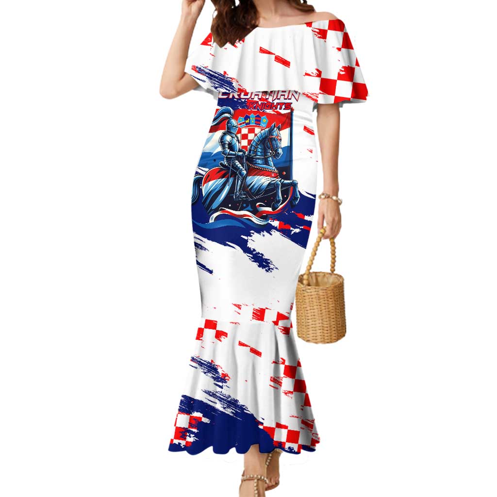 Personalized Croatian Knights Mermaid Dress Hrvatska Coat Of Arms