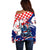 Personalized Croatian Knights Off Shoulder Sweater Hrvatska Coat Of Arms - Wonder Print Shop