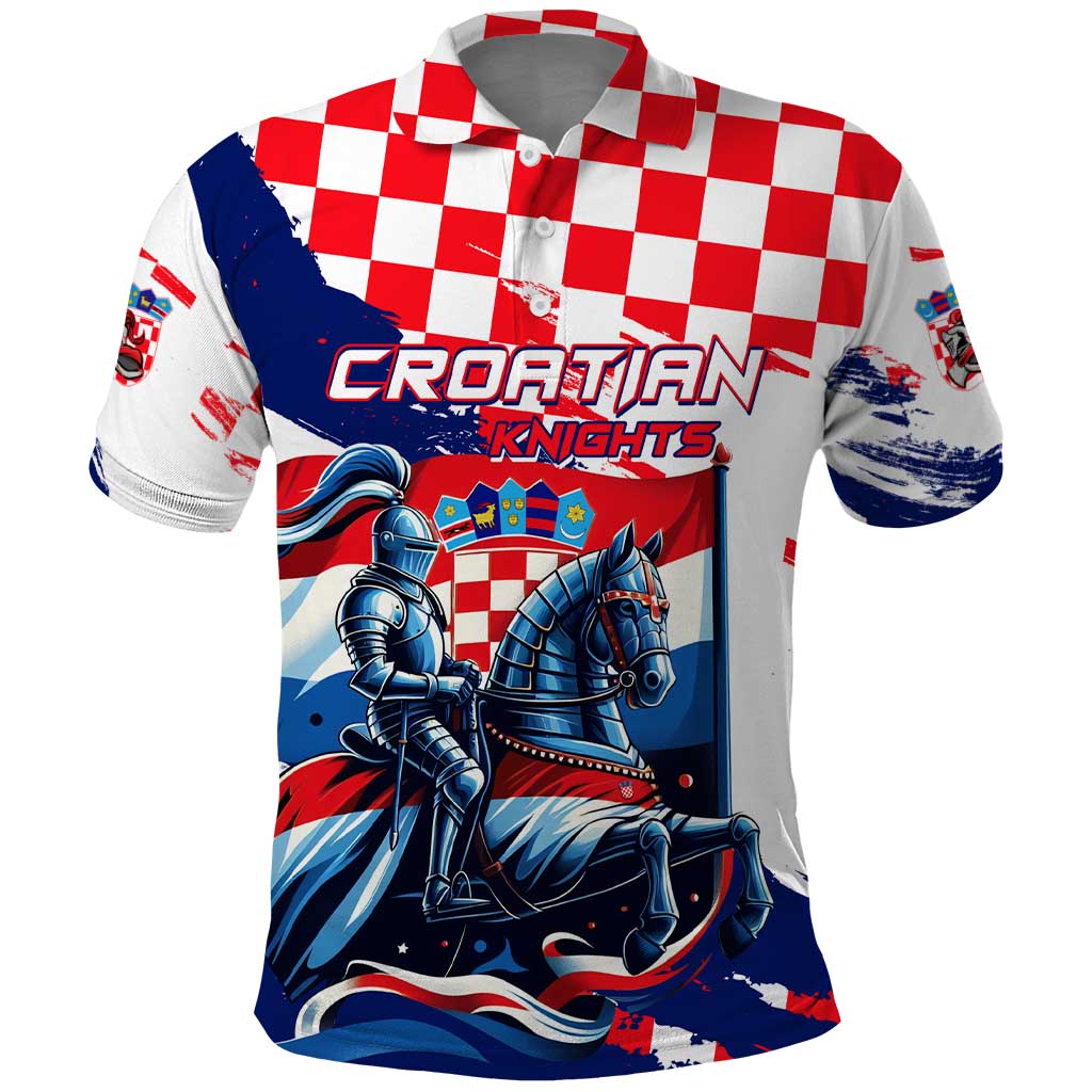 Personalized Croatian Knights Polo Shirt Hrvatska Coat Of Arms