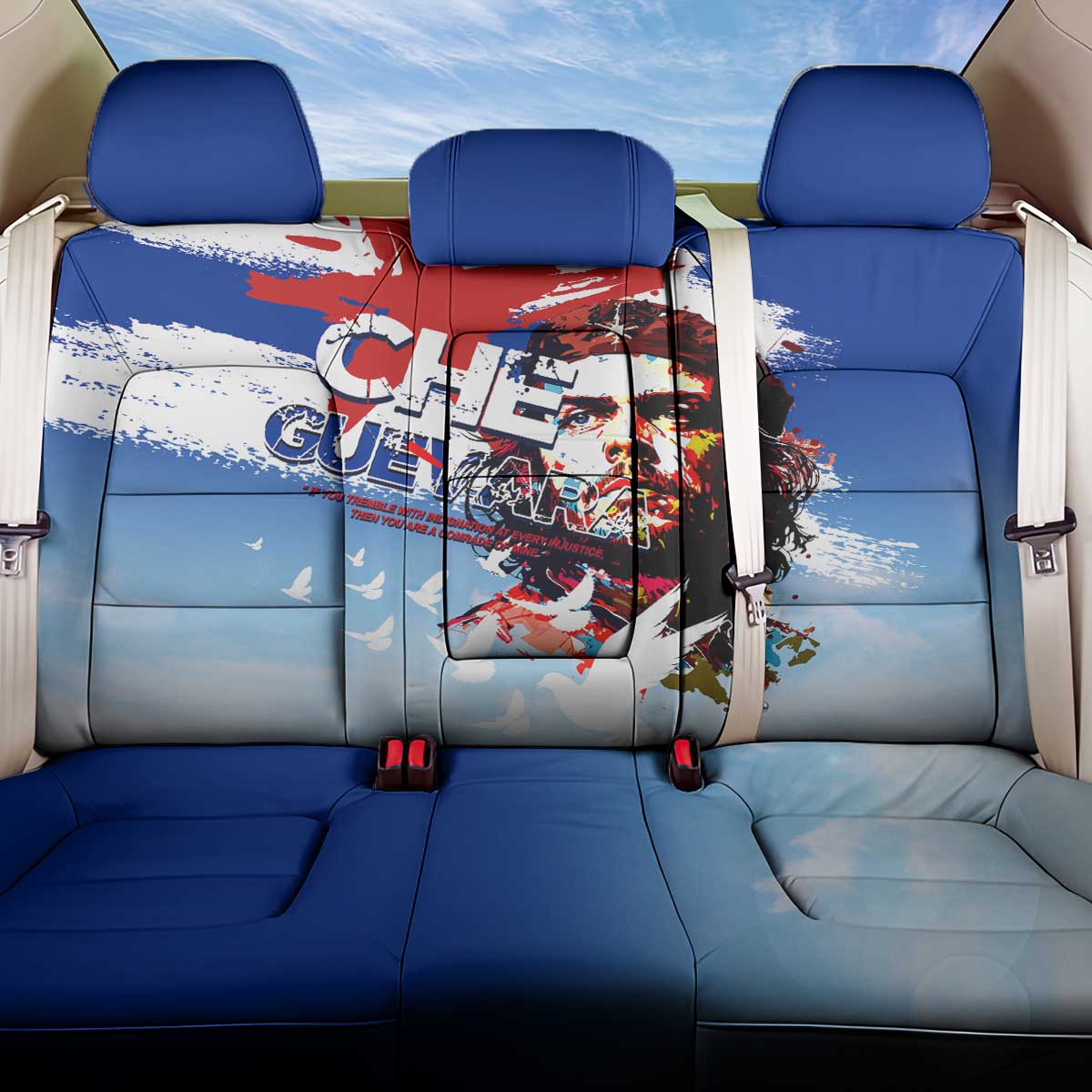 Cuba Che Guevara Back Car Seat Cover Cuban Revolution - Wonder Print Shop