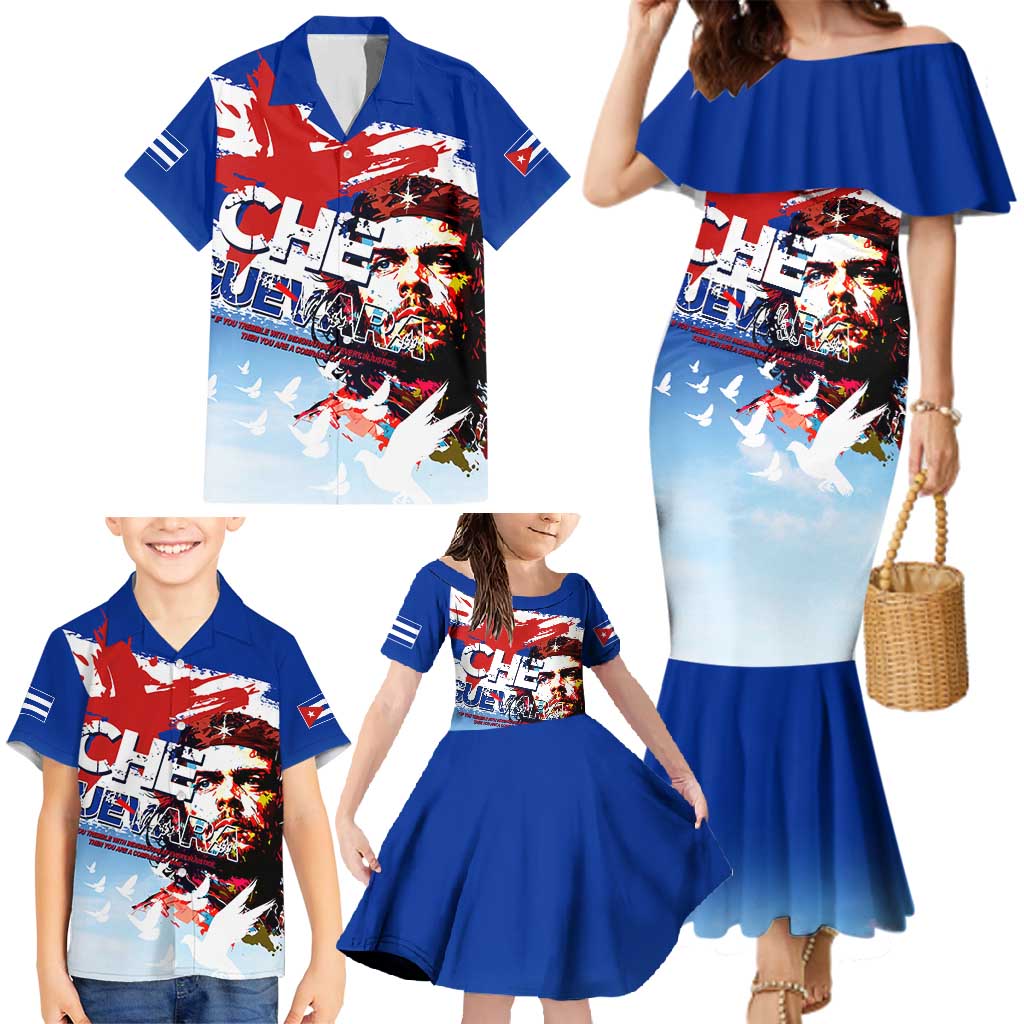 Cuba Che Guevara Family Matching Mermaid Dress and Hawaiian Shirt Cuban Revolution - Wonder Print Shop