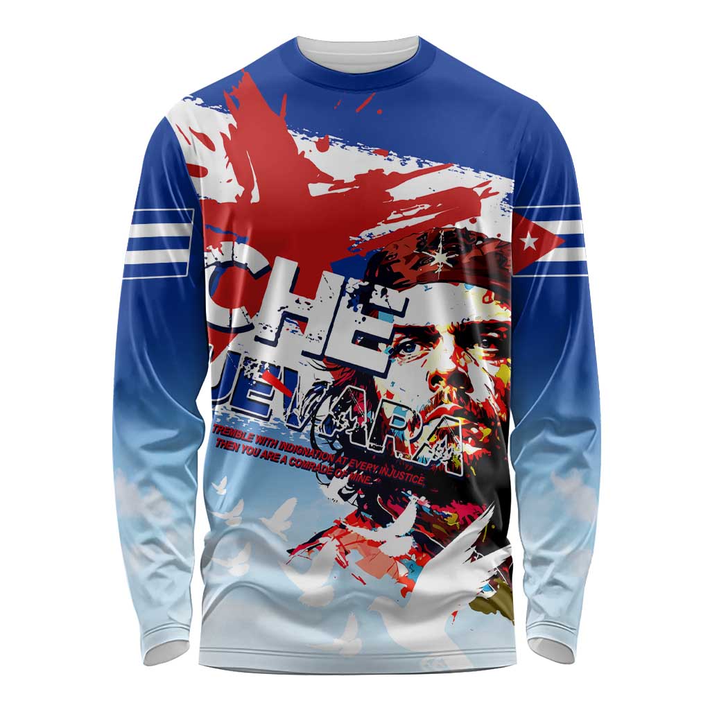 Cuba Che Guevara Long Sleeve Shirt Cuban Revolution - Wonder Print Shop