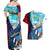 Coat Of Arms Cuba Couples Matching Off Shoulder Maxi Dress and Hawaiian Shirt Caribbean Cuban Map - Wonder Print Shop