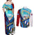 Coat Of Arms Cuba Couples Matching Off Shoulder Maxi Dress and Long Sleeve Button Shirt Caribbean Cuban Map - Wonder Print Shop