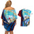 Coat Of Arms Cuba Couples Matching Off Shoulder Short Dress and Hawaiian Shirt Caribbean Cuban Map - Wonder Print Shop