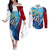 Coat Of Arms Cuba Couples Matching Off The Shoulder Long Sleeve Dress and Long Sleeve Button Shirt Caribbean Cuban Map