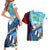 Coat Of Arms Cuba Couples Matching Short Sleeve Bodycon Dress and Hawaiian Shirt Caribbean Cuban Map - Wonder Print Shop