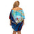 Coat Of Arms Cuba Family Matching Off Shoulder Short Dress and Hawaiian Shirt Caribbean Cuban Map - Wonder Print Shop