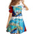 Coat Of Arms Cuba Family Matching Short Sleeve Bodycon Dress and Hawaiian Shirt Caribbean Cuban Map - Wonder Print Shop