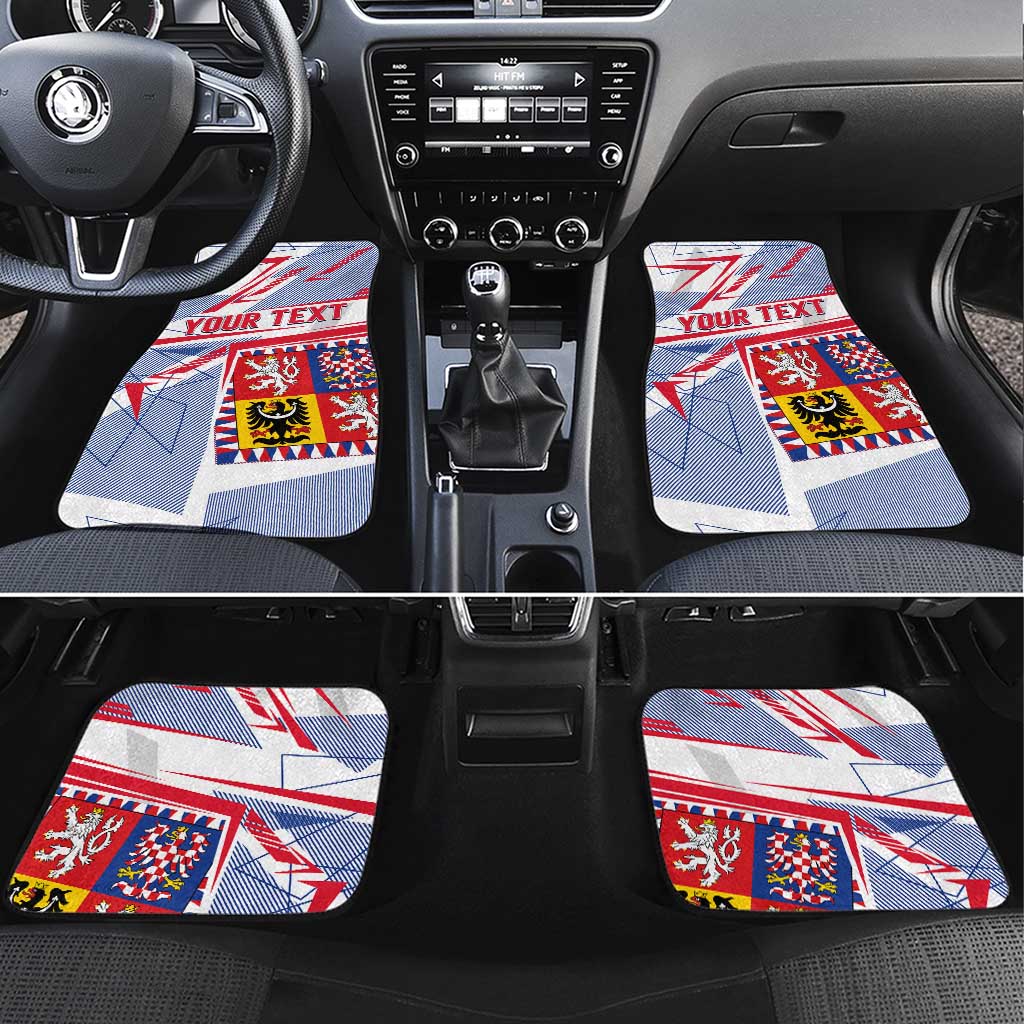 Coat Of Arms Czechia Car Mats Czech Republic Sporty Geometric - Wonder Print Shop