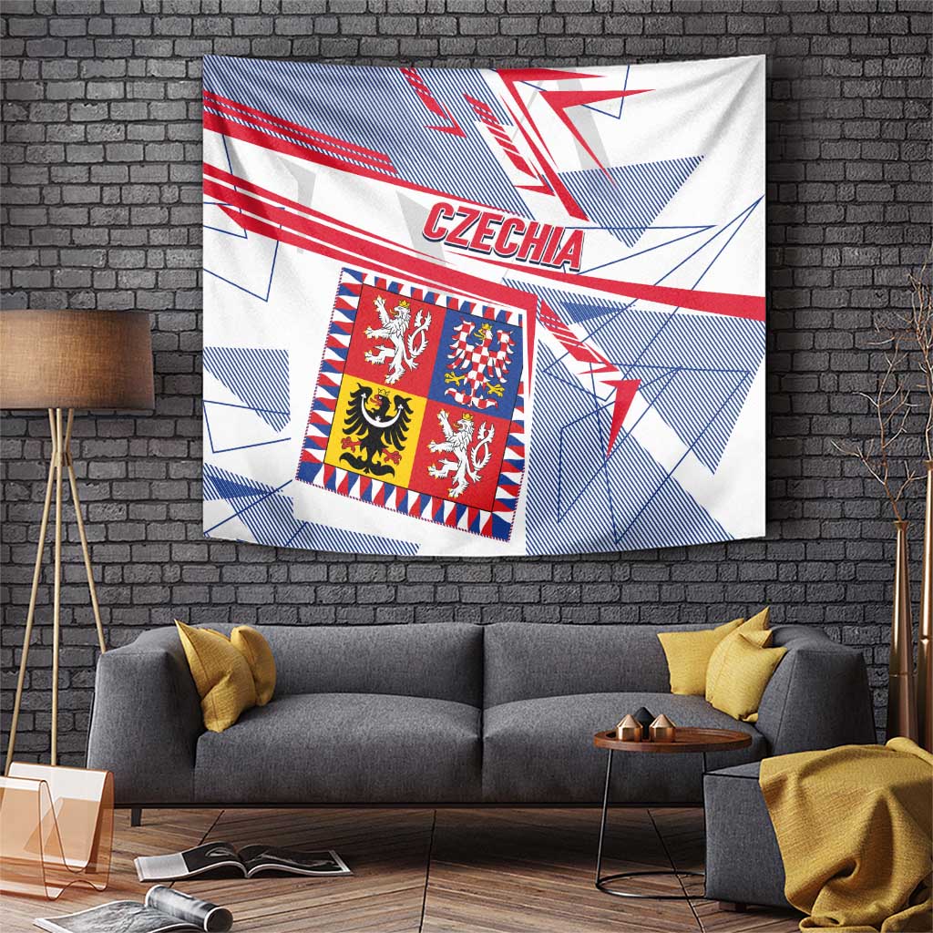 Coat Of Arms Czechia Tapestry Czech Republic Sporty Geometric