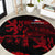 Czech Republic Lion Round Carpet Czechia Black Red