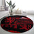 Czech Republic Lion Round Carpet Czechia Black Red