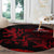 Czech Republic Lion Round Carpet Czechia Black Red