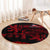 Czech Republic Lion Round Carpet Czechia Black Red