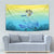 Fishing Bone Summer Bass Tapestry Fishbone Ocean