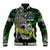 Personalized Franken Fish Baseball Jacket Skull Fishing Green - Wonder Print Shop