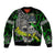 Personalized Franken Fish Bomber Jacket Skull Fishing Green - Wonder Print Shop