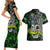 Personalized Franken Fish Couples Matching Short Sleeve Bodycon Dress and Hawaiian Shirt Skull Fishing Green - Wonder Print Shop