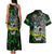 Personalized Franken Fish Couples Matching Tank Maxi Dress and Hawaiian Shirt Skull Fishing Green - Wonder Print Shop