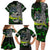 Personalized Franken Fish Family Matching Long Sleeve Bodycon Dress and Hawaiian Shirt Skull Fishing Green - Wonder Print Shop