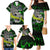 Personalized Franken Fish Family Matching Mermaid Dress and Hawaiian Shirt Skull Fishing Green - Wonder Print Shop