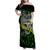 Personalized Franken Fish Family Matching Off Shoulder Maxi Dress and Hawaiian Shirt Skull Fishing Green - Wonder Print Shop