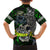 Personalized Franken Fish Family Matching Puletasi and Hawaiian Shirt Skull Fishing Green - Wonder Print Shop