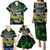 Personalized Franken Fish Family Matching Puletasi and Hawaiian Shirt Skull Fishing Green - Wonder Print Shop