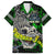 Personalized Franken Fish Family Matching Short Sleeve Bodycon Dress and Hawaiian Shirt Skull Fishing Green - Wonder Print Shop