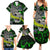 Personalized Franken Fish Family Matching Summer Maxi Dress and Hawaiian Shirt Skull Fishing Green - Wonder Print Shop